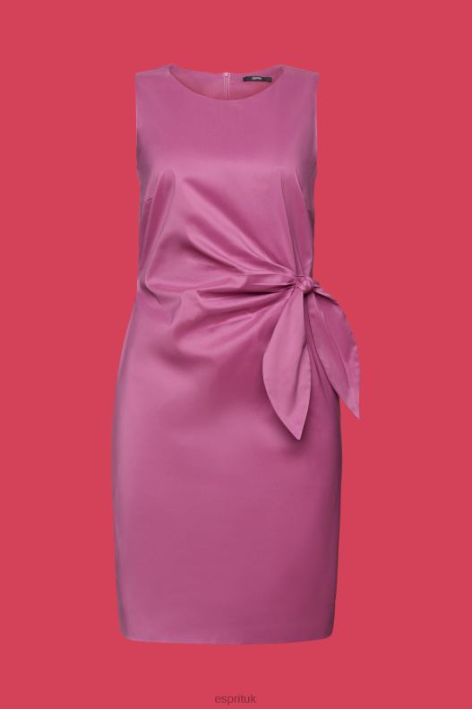 Esprit Pencil dress with a knot detail Women Violet Dresses P0D0X72 - Image 5