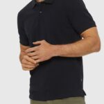 Esprit Pima cotton pique polo shirt Men Black Polos P0D0X923
