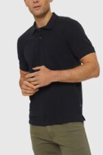Esprit Pima cotton pique polo shirt Men Black Polos P0D0X923