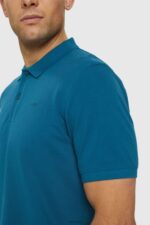 Esprit Pima cotton pique polo shirt Men Petrol Blue Polos P0D0X926 - Image 3
