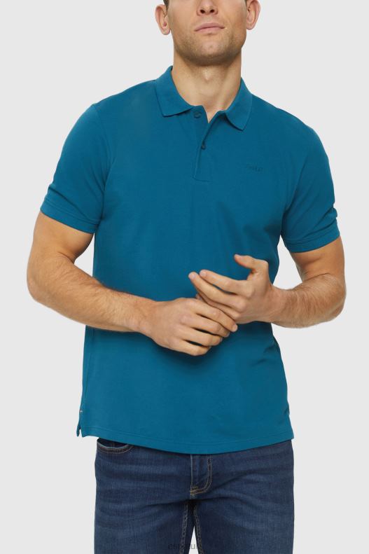 Esprit Pima cotton pique polo shirt Men Petrol Blue Polos P0D0X926 - Image 1