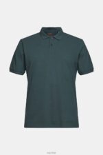 Esprit Pima cotton pique polo shirt Men Teal Blue Polos P0D0X927 - Image 5