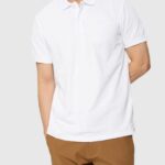 Esprit Pima cotton pique polo shirt Men White Polos P0D0X924