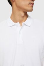 Esprit Pima cotton pique polo shirt Men White Polos P0D0X924 - Image 3
