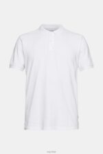 Esprit Pima cotton pique polo shirt Men White Polos P0D0X924 - Image 5