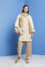 Esprit Pinstriped shirt dress, 100% cotton Women Beige Dresses P0D0X278 - Image 2