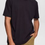 Esprit Plain T-shirt Men Black T-Shirts P0D0X928