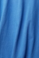 Esprit Plain T-shirt Men Blue T-Shirts P0D0X931 - Image 4
