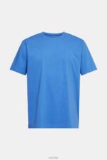 Esprit Plain T-shirt Men Blue T-Shirts P0D0X931 - Image 5