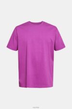 Esprit Plain T-shirt Men Violet T-Shirts P0D0X932 - Image 5
