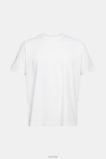 Esprit Plain T-shirt Men White T-Shirts P0D0X929 - Image 5