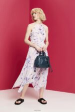 Esprit Pleated Chiffon Midi Dress Women White Dresses P0D0X94 - Image 2