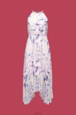 Esprit Pleated Chiffon Midi Dress Women White Dresses P0D0X94 - Image 5