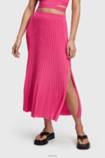 Esprit Pleated midi skirt Women Pink Fuchsia Skirts P0D0X391 - Image 2
