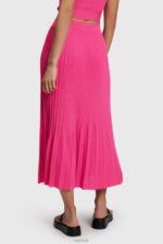 Esprit Pleated midi skirt Women Pink Fuchsia Skirts P0D0X391 - Image 3