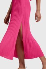 Esprit Pleated midi skirt Women Pink Fuchsia Skirts P0D0X391 - Image 5