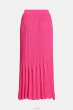 Esprit Pleated midi skirt Women Pink Fuchsia Skirts P0D0X391 - Image 7