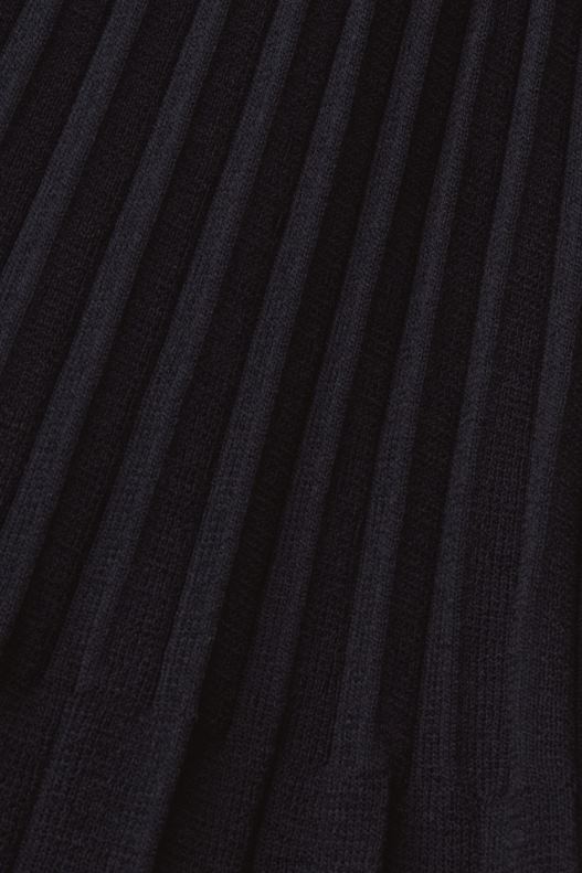Esprit Pleated mini dress with long-sleeves & crewneck Women Black Dresses P0D0X127 - Image 4