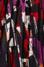 Esprit Pleated, patterned midi skirt Women Black Skirts P0D0X427 - Image 4