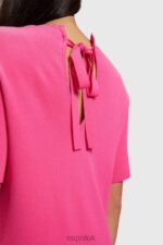 Esprit Pleated peplum dress Women Pink Fuchsia Dresses P0D0X380 - Image 5