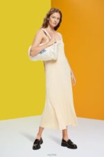 Esprit Pleated strap dress Women Sand Dresses P0D0X492 - Image 2