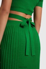 Esprit Pleated top Women Green Sweaters P0D0X377 - Image 5