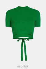 Esprit Pleated top Women Green Sweaters P0D0X377 - Image 6