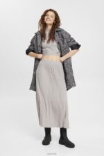 Esprit Pleated top Women Medium Grey Sweaters P0D0X469 - Image 2
