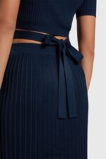 Esprit Pleated top Women Navy Sweaters P0D0X378 - Image 5