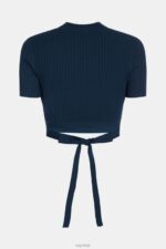 Esprit Pleated top Women Navy Sweaters P0D0X378 - Image 7