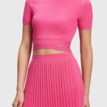 Esprit Pleated top Women Pink Fuchsia Sweaters P0D0X379