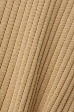 Esprit Pleated wrap dress with long-sleeves Women Khaki Beige Dresses P0D0X126 - Image 4