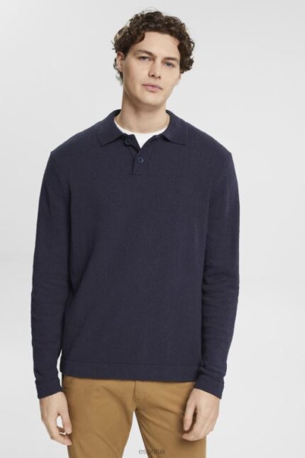 Esprit Polo jumper Men Navy Sweaters P0D0X683