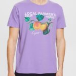 Esprit Print t-shirt Men Lilac T-Shirts P0D0X889