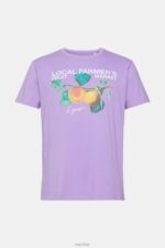 Esprit Print t-shirt Men Lilac T-Shirts P0D0X889 - Image 5