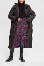 Esprit Printed midi-skirt with gathers Women Pink Skirts P0D0X421 - Image 2