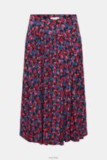 Esprit Printed midi-skirt with gathers Women Pink Skirts P0D0X421 - Image 5