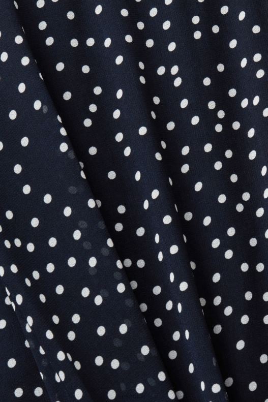 Esprit Recycled: Chiffon dress with a gathered waist Women Navy Dresses P0D0X67 - Image 4