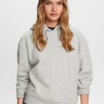 Esprit Recycled: oversized hoodie Women Light Grey Sweatshirts & Hoodies P0D0X30