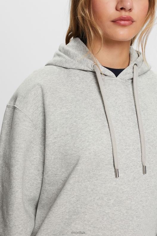 Esprit Recycled: oversized hoodie Women Light Grey Sweatshirts & Hoodies P0D0X30 - Image 3