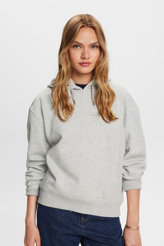 Esprit Recycled: oversized hoodie Women Light Grey Sweatshirts & Hoodies P0D0X30 - Image 1