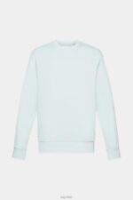 Esprit Recycled: plain-coloured sweatshirt Men Light Aqua Green Sweatshirts & Hoodies P0D0X749 - Image 5