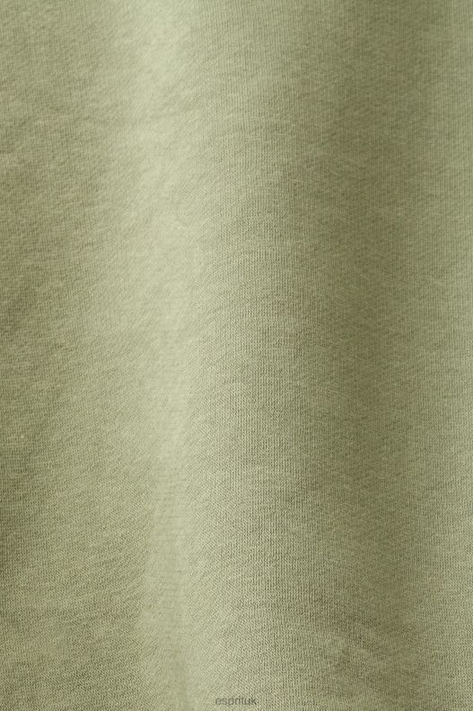 Esprit Recycled: plain-coloured sweatshirt Men Light Khaki Sweatshirts & Hoodies P0D0X748 - Image 4
