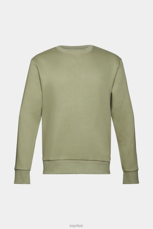 Esprit Recycled: plain-coloured sweatshirt Men Light Khaki Sweatshirts & Hoodies P0D0X748 - Image 5