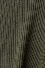 Esprit Recycled: ribbed cardigan with handkerchief hem Women Khaki Green Sweaters P0D0X24 - Image 4
