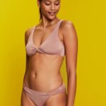 Esprit Recycled: sparkly soft bikini top Women Cinnamon Swim P0D0X84