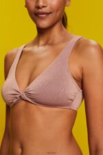 Esprit Recycled: sparkly soft bikini top Women Cinnamon Swim P0D0X84 - Image 3