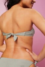 Esprit Recycled: wireless bandeau top Women Khaki Green Swim P0D0X81 - Image 2