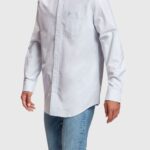 Esprit Regular fit oxford shirt Men Light Blue Shirts P0D0X800