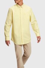 Esprit Regular fit oxford shirt Men Sunflower Yellow Shirts P0D0X801